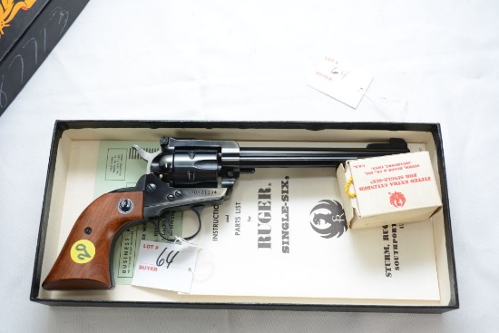 Ruger Single 6, 6.5inch barrel, .22LR/.22WMR, early 3 screw model, ANIB, 60-71194