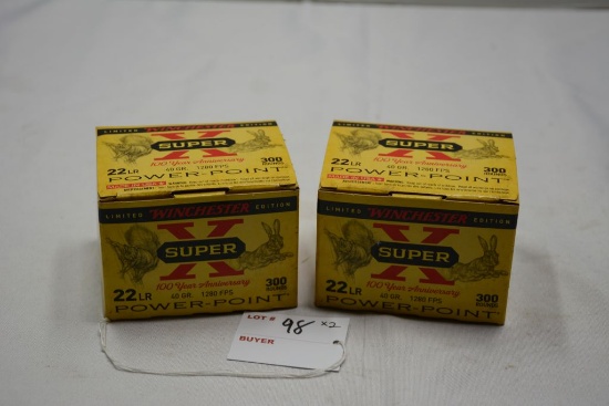 Winchester Super X, 100th Anniversary, .22LR, 40gr, 2 boxes of 300rds each, x2