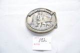 Brass NRA Life Member Belt Buckle
