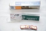 Buck Knife, 1 blade, Two Labs, #525, 2001, NIB