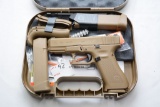 Glock 19X Military, Coyote Tan,  1-17rd magazine, 2-19rd magazines, 4-interchangeable grips, ANIB, s