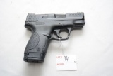 Smith and Wesson M&P Shield, 9mm, w/thumb safety, and fiber optic sight