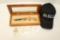 Buck 100th Year Edition Knife, 2002, Model 110, 24K Gold etched logo, includes 100th Anniv baseball