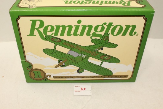 Remington Beechcraft D17 "Staggerwing" Vintage Airplane Replica Bank, Stock#48014, ANIB