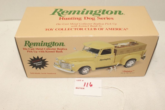 Remington Die Cast Replica 1950 Chevy Pick-up, Hunting Dog Series, "Pointer", with dog kennel, 5th i