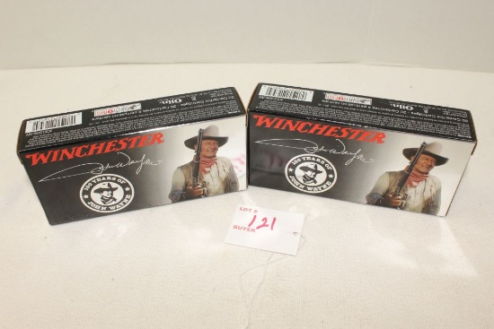 Winchester "100 years of John Wayne", .30-30 cal, 150gr PP, x2 boxes, "Duke" stamped on base of shel