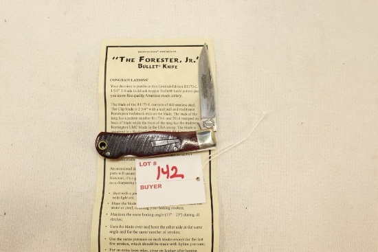 Remington Bullet Knife, "The Forester Jr.", R1173-L, 2014 ANIB
