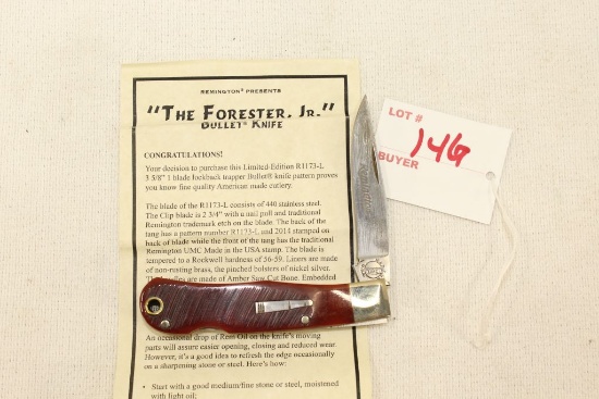 Remington Bullet Knife, "The Forester Jr.", R1173-L, 2014 ANIB