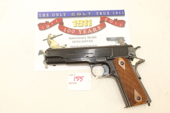 Colt 1911 Us Army 1911-2011 Commemorative 100th Anniversary, .45 Auto, semi-auto pistol, s/n 1623191