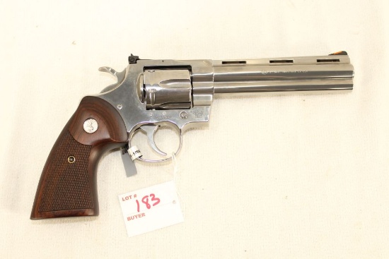 Colt Python New Production Stainless Revolver, 6" barrel, .357 Magnum, s/n PY256209, ANIB