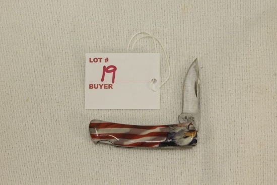 Buck Knife, Outdoor, American Flag/Eagle, 2001, B525
