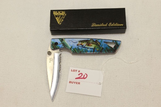 Buck Knife, Limited Edition, Bass Fish, 2000, B175