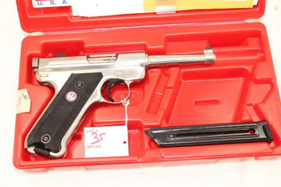 Ruger Mark II, .22LR semi-auto pistol, Commemorative 1 of 1000, #39 in the series, stainless steel,