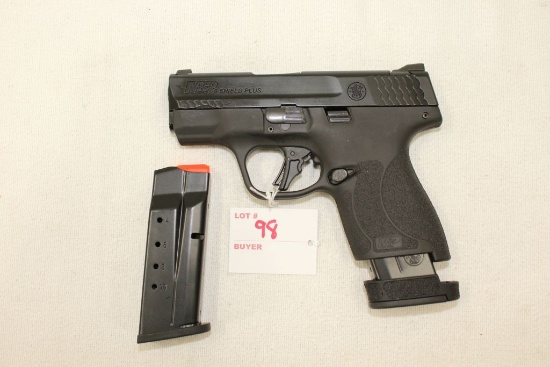 Smith & Wesson M&P Shield Plus, 9mm semi-auto pistol, no thumb safety, s/n JLL3054, ANIB