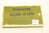 Winchester .45Auto ammo, 200 rds, 230gr FMJ ball ammo in wood collector box