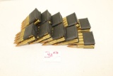 M1 Garand Enbloc clips loaded with 8 rounds of .30-06 1989 military ammunition, x10 enblocs (total 8