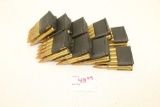 M1 Garand Enbloc clips loaded with 8 rounds of .30-06 1989 military ammunition, x9 enblocs (total 72