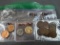 Ten Damaged Lincoln Wheat Cents, One 1929 Lincoln Wheat Cent Plated, One 1967 Lincoln Memorial Cent