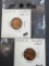 Two 1959D Lincoln Memorial Cents - Cracked Scull - XF and AU+
