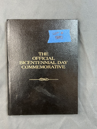 The Official Bicentennial Day Commeorative Folder with Sterling Silver Proof Coin - PF