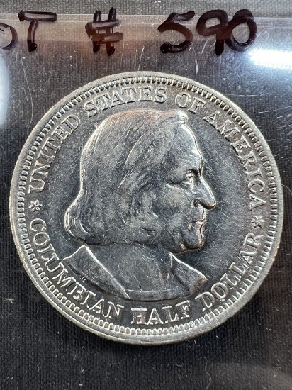 1893 Columbian Exposition Half Dollar - Silver, Nice - AU