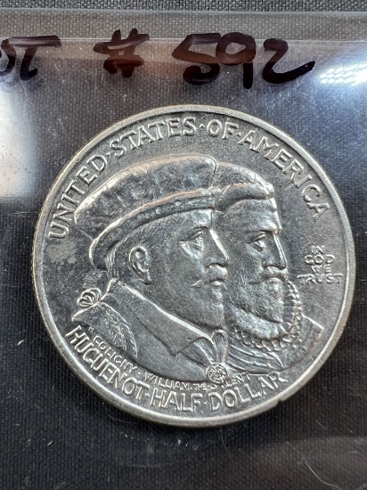 1924 Huguenot Commemorative Half Dollar - Silver, nice - Unc
