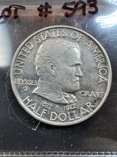 1922 Grant Commemorative Half Dollar - Silver - AU