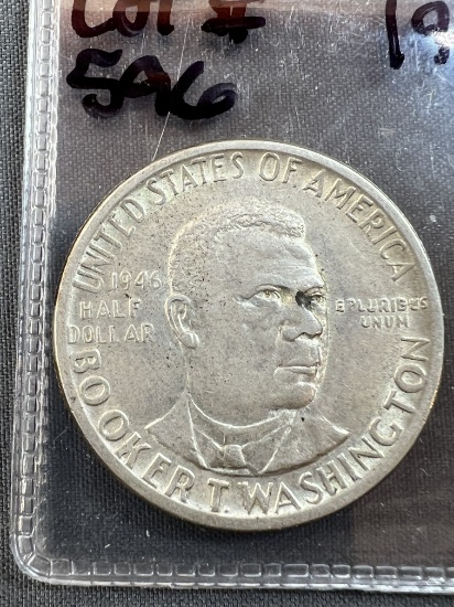 1946 Booker T Washington Commemorative Half Dollar - Silver - XF