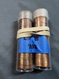 Two 1963D Lincoln Memorial Cent Tubes - 50 Coins - BU