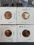 1970S, 1971S, 1972S and 1973S Lincoln Memorial Proof Cents - PR