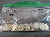 1900-1912 Liberty V Nickels - 26 Coins - Avg Circulated