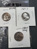 1964P, 1968S and 1969S Proof Jefferson Nickels