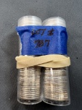 Two 1959 Roosevelt Dime BU Tubes of 50 Coins