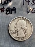 1934 Washington Quarter Dollar - VG