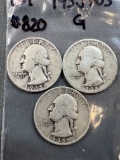 1935 PDS Washington Quarter Dollars - G