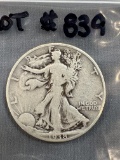 1938D Walking Liberty Half Dollar - G+