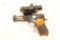 Smith & Wesson Model 52, .38spl, semi auto pistol, w/Tasco Accudot, wood grips with rubber grip cove