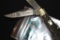 Old Reliable Bull Dog 2 Blade With Acorn Shield, 1985 Man Made Handle Pocket Knife