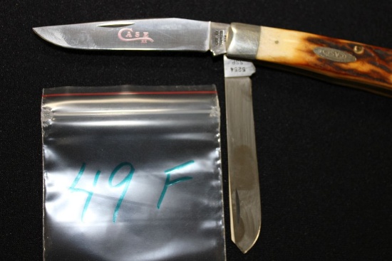 Case xx 525ssp 2 Blade Stag Handle Oval Shield
