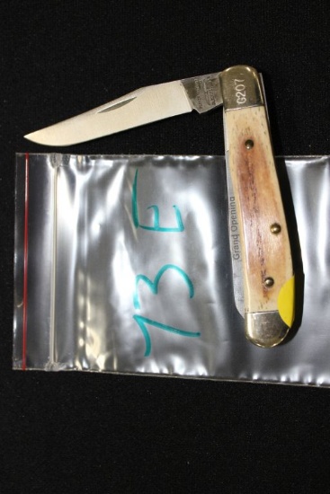 Parker Edwards Cutlery Grand Opening #G207 April 4th 1987, A95155s Natural Bone Handle, 2 Blade Pock