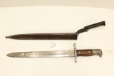 .30-40 Krag Rifle Bayonet, great condition, w/sheath. 