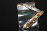 Pit Bull 2 Blade Pocket Knife, 1985 Stag Handle, Acorn Shield, 4