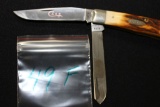 Case xx 525ssp 2 Blade Stag Handle Oval Shield