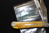 Case xx 1990 6240 ss 2 Blade Natural Bone Handle, with Bar Shield 4.5