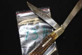Case xx Limited Edition 1 of 2500, Bar Shield 6240ss 2 Blade Bone Handle Pocket Knife, 4.5