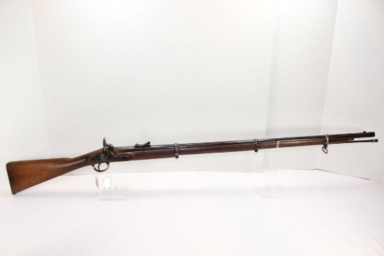 British Tower 1862 percussion cap black powder musket, smooth bore, .75gauge, crown symbol stamped o