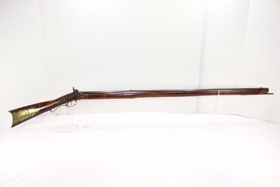 Kentucky Long Rifle, .40cal, black powder muzzle loader, 56 1/2" OAL, "P. Wweiker" stamped on barrel
