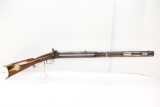 Double Barrel Percussion cap over/under rifle by John Stowe, Waterloo, PA , white brass butt plate,