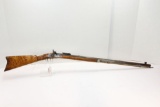 Hawken style Percussion cap black powder muzzle loader rifle,  name on lock plate is unreadable, sig