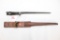 US M1941 Johnson rifle spike bayonet, with original leather sheath